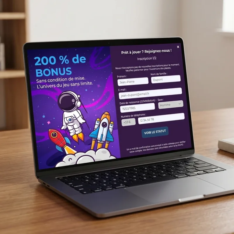 Inscription et connexion sur Jackpot Bob Casino